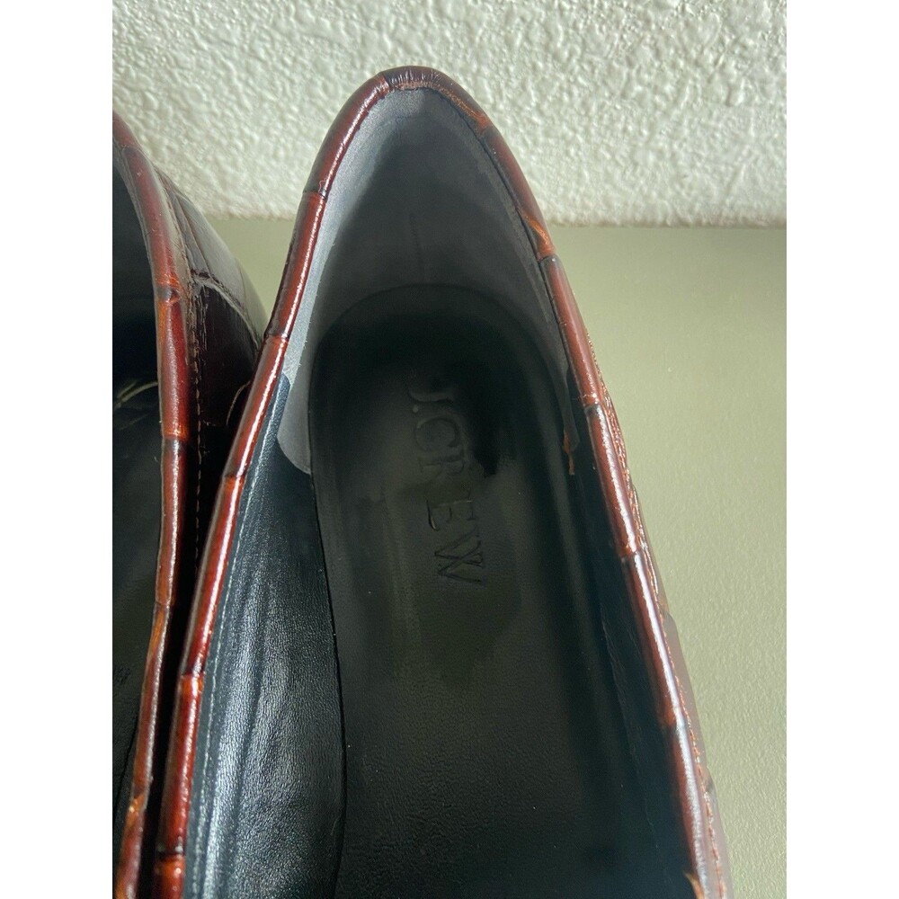 J. Crew || Maison Loafers In Croc-embossed Italian Leather Brown - Picture 6 of 12